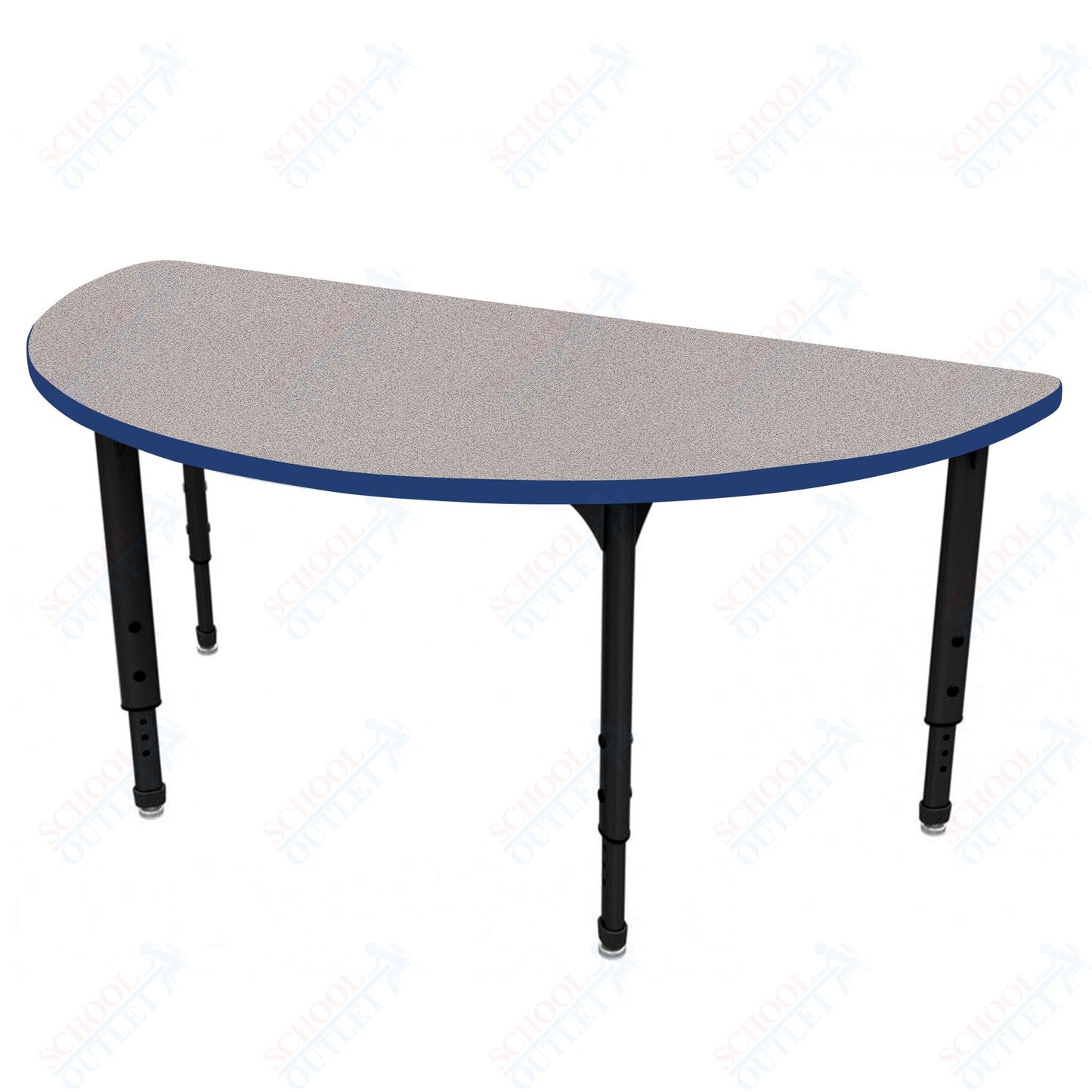 Marco Apex Series 60" Half Round School Activity Table Adjustable Height 21"-30" (38-2278-MA)