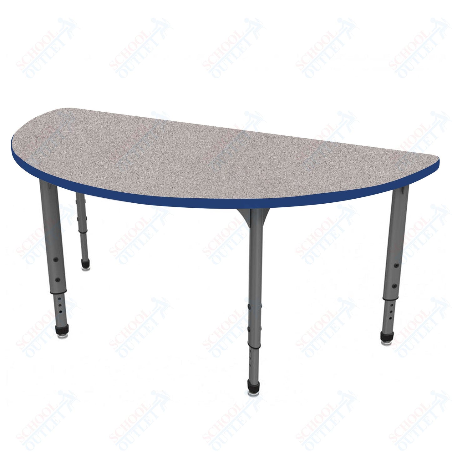 Marco Apex Series 60" Half Round School Activity Table Adjustable Height 21"-30" (38-2278-MA)