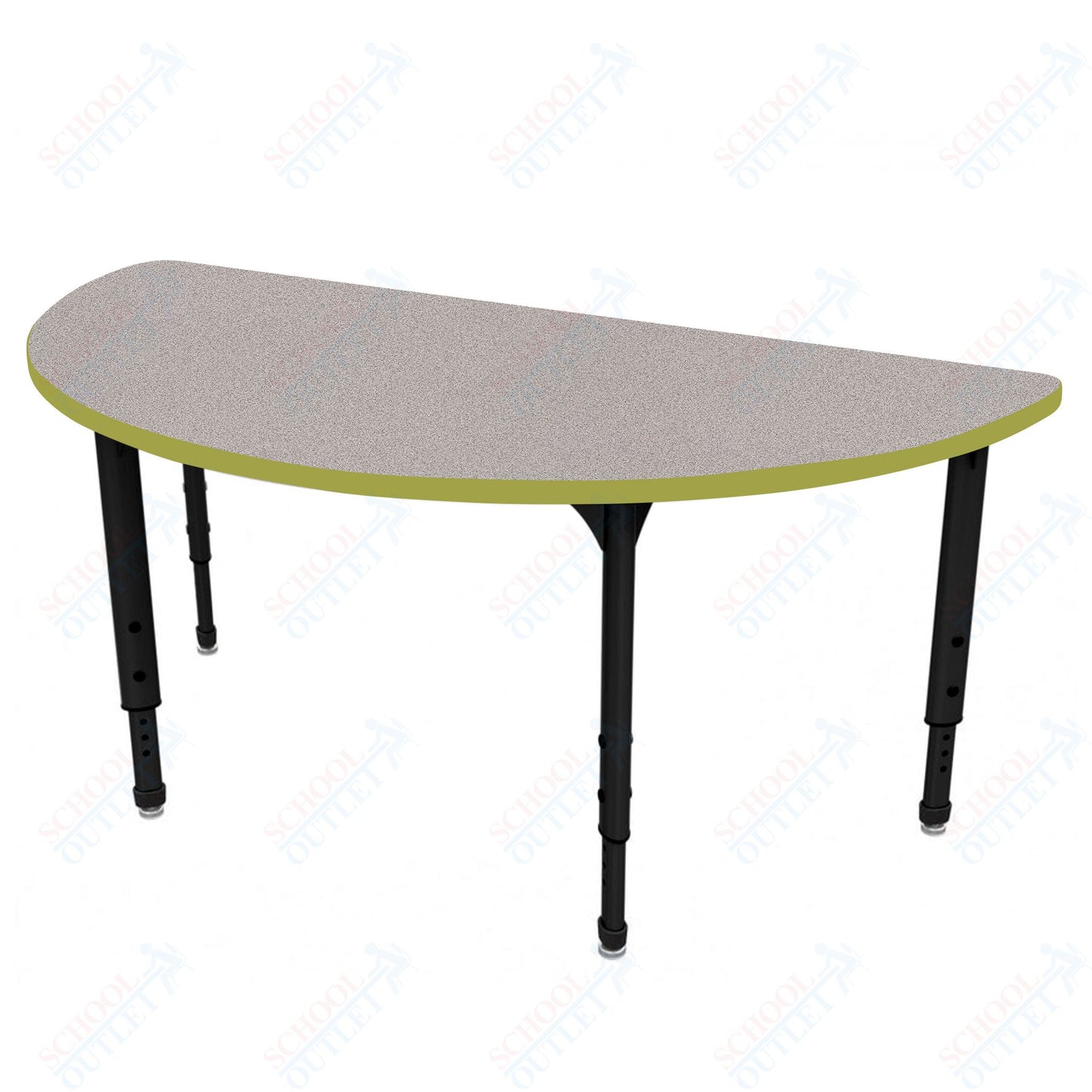 Marco Apex Series 60" Half Round School Activity Table Adjustable Height 21"-30" (38-2278-MA)