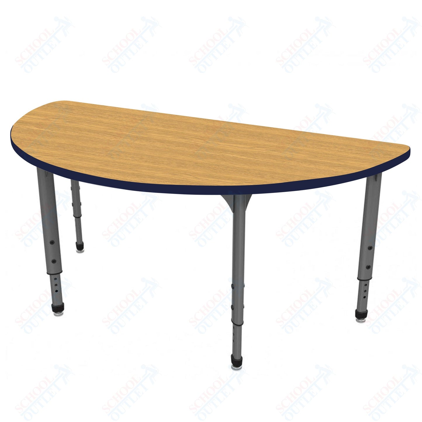 Marco Apex Series 60" Half Round School Activity Table Adjustable Height 21"-30" (38-2278-MA)