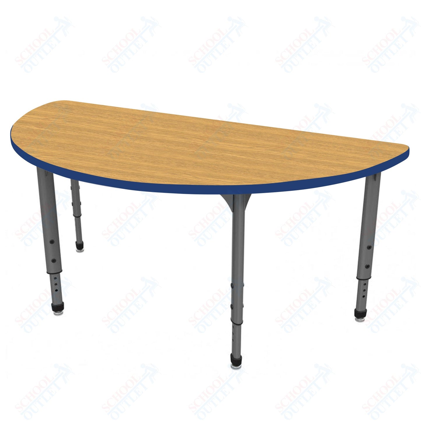 Marco Apex Series 60" Half Round School Activity Table Adjustable Height 21"-30" (38-2278-MA)