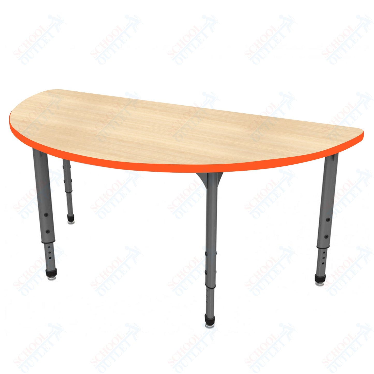 Marco Apex Series 60" Half Round School Activity Table Adjustable Height 21"-30" (38-2278-MA)