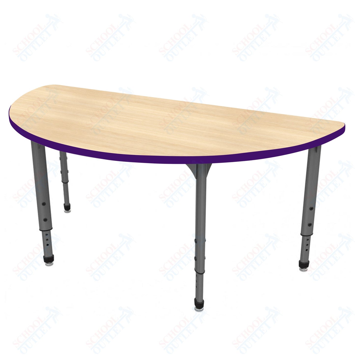 Marco Apex Series 60" Half Round School Activity Table Adjustable Height 21"-30" (38-2278-MA)