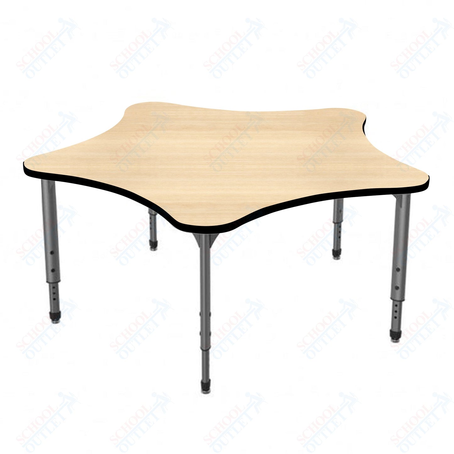 Marco Apex Series 60" 5-Star School Activity Table Adjustable Height 21"-30" (38-2281-MA)