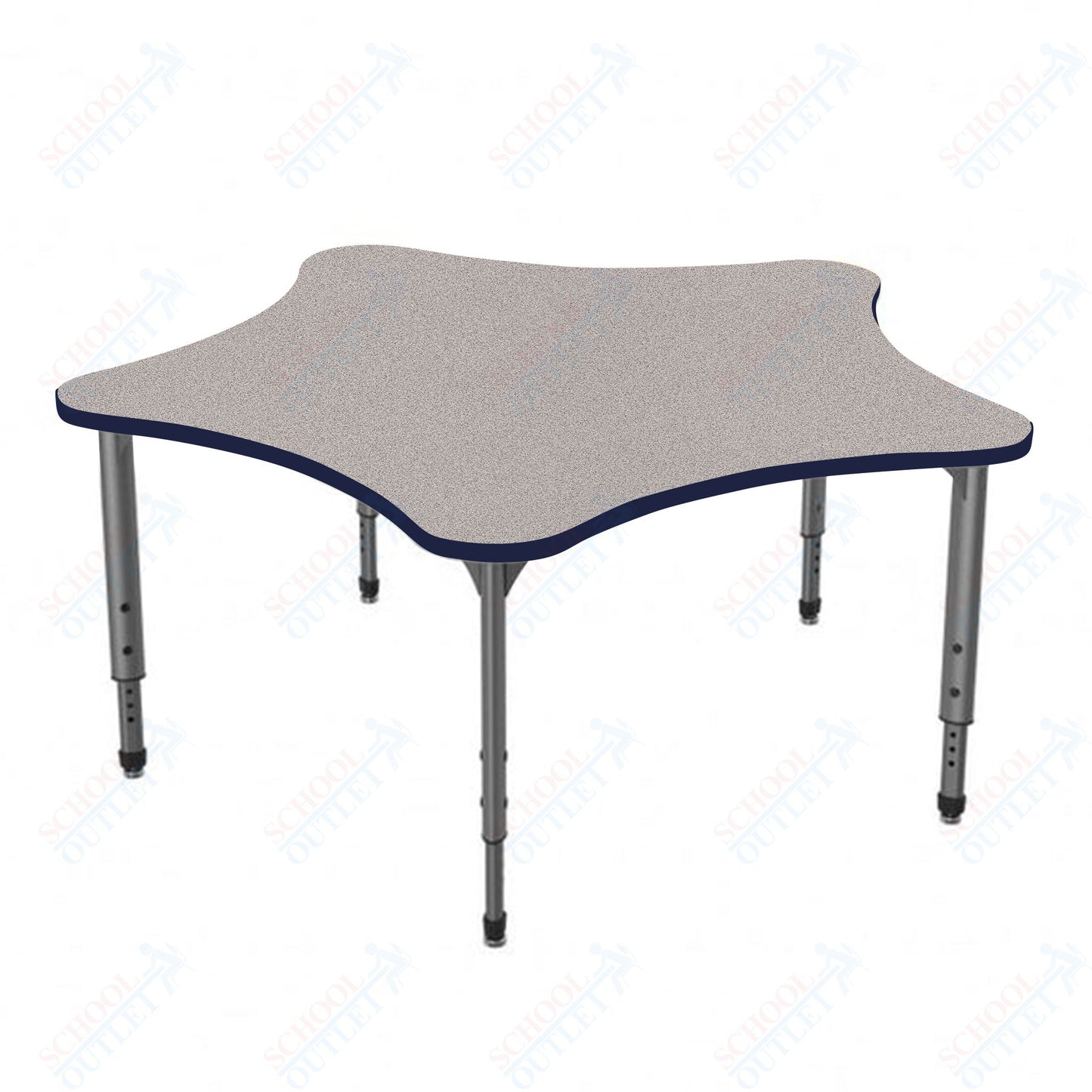 Marco Apex Series 60" 5-Star School Activity Table Adjustable Height 21"-30" (38-2281-MA)