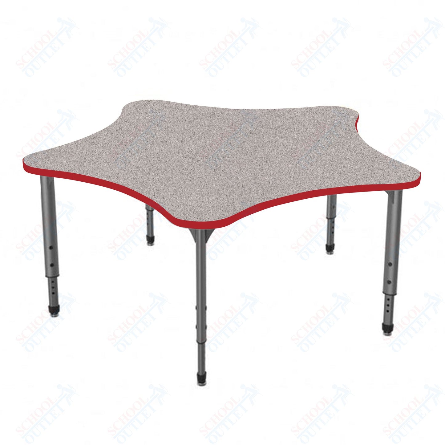 Marco Apex Series 60" 5-Star School Activity Table Adjustable Height 21"-30" (38-2281-MA)