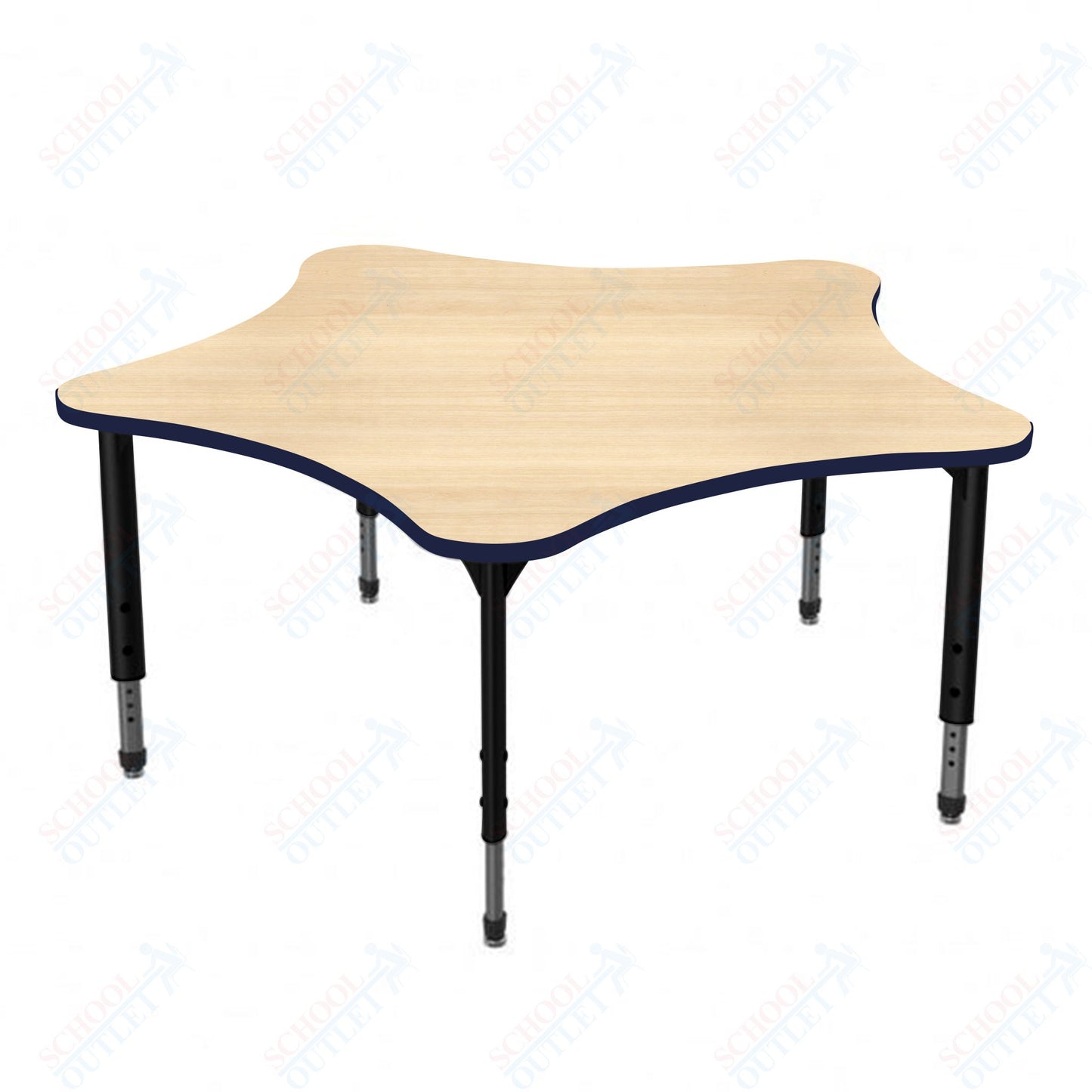 Marco Apex Series 60" 5-Star School Activity Table Adjustable Height 21"-30" (38-2281-MA)