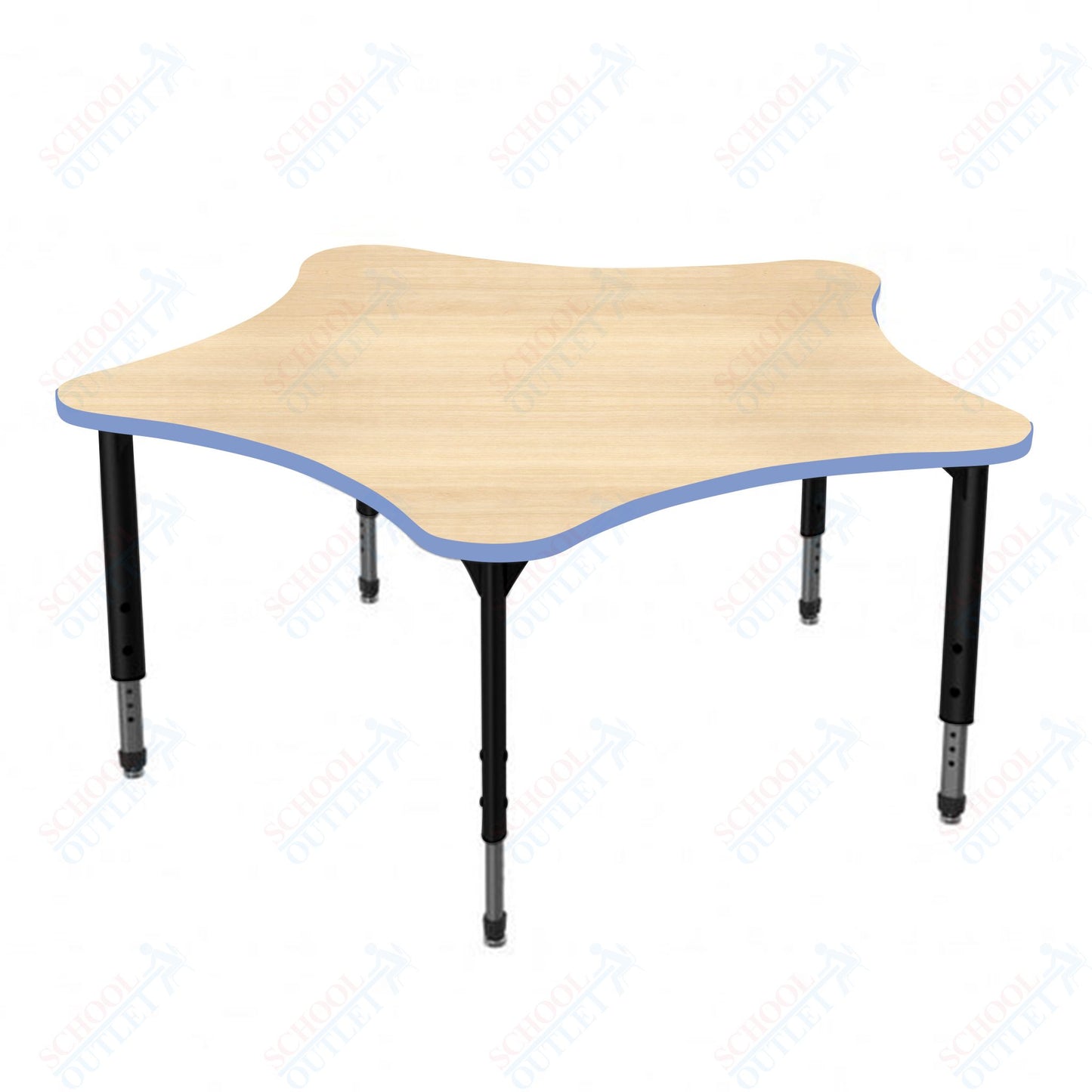 Marco Apex Series 60" 5-Star School Activity Table Adjustable Height 21"-30" (38-2281-MA)