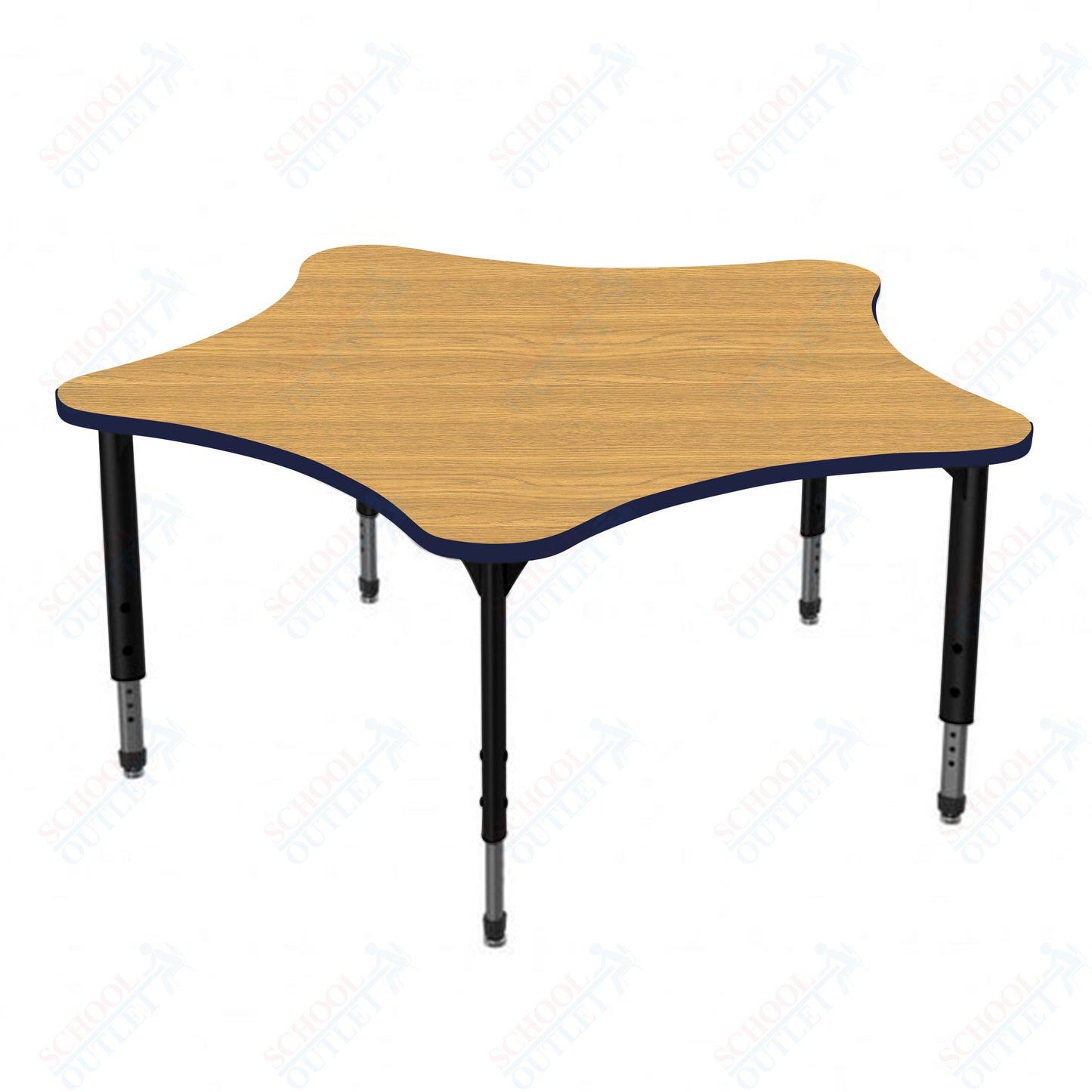 Marco Apex Series 60" 5-Star School Activity Table Adjustable Height 21"-30" (38-2281-MA)