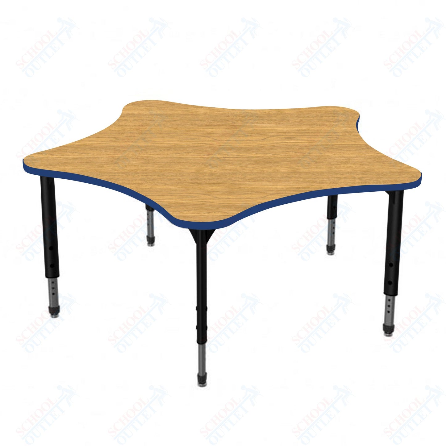 Marco Apex Series 60" 5-Star School Activity Table Adjustable Height 21"-30" (38-2281-MA)