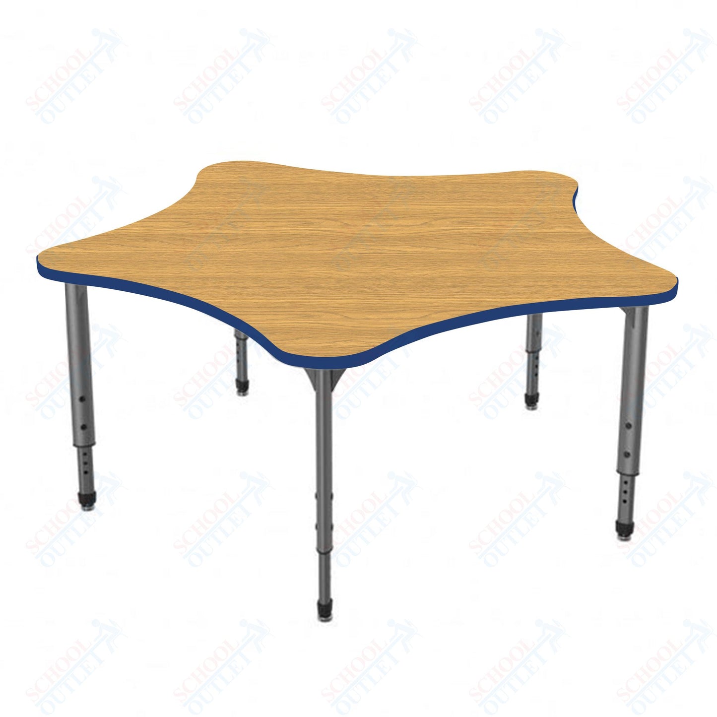 Marco Apex Series 60" 5-Star School Activity Table Adjustable Height 21"-30" (38-2281-MA)