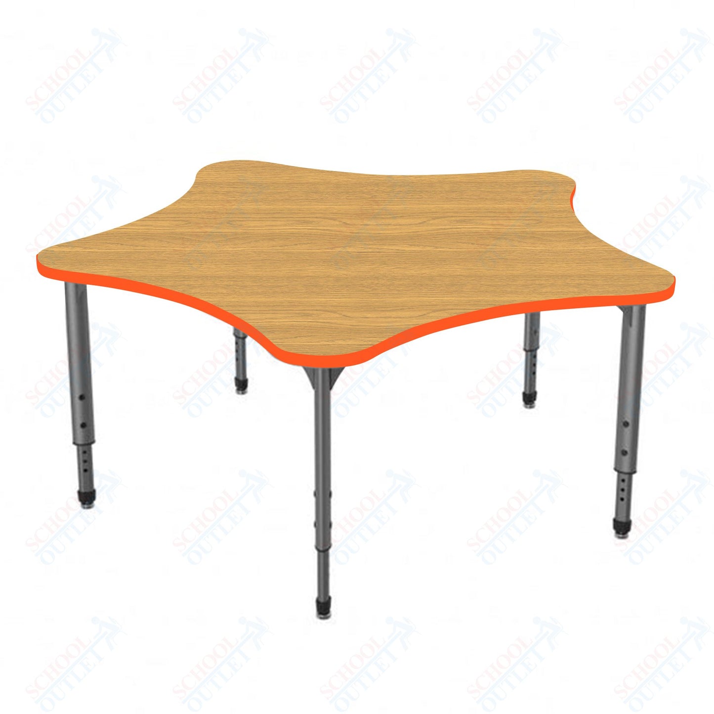 Marco Apex Series 60" 5-Star School Activity Table Adjustable Height 21"-30" (38-2281-MA)