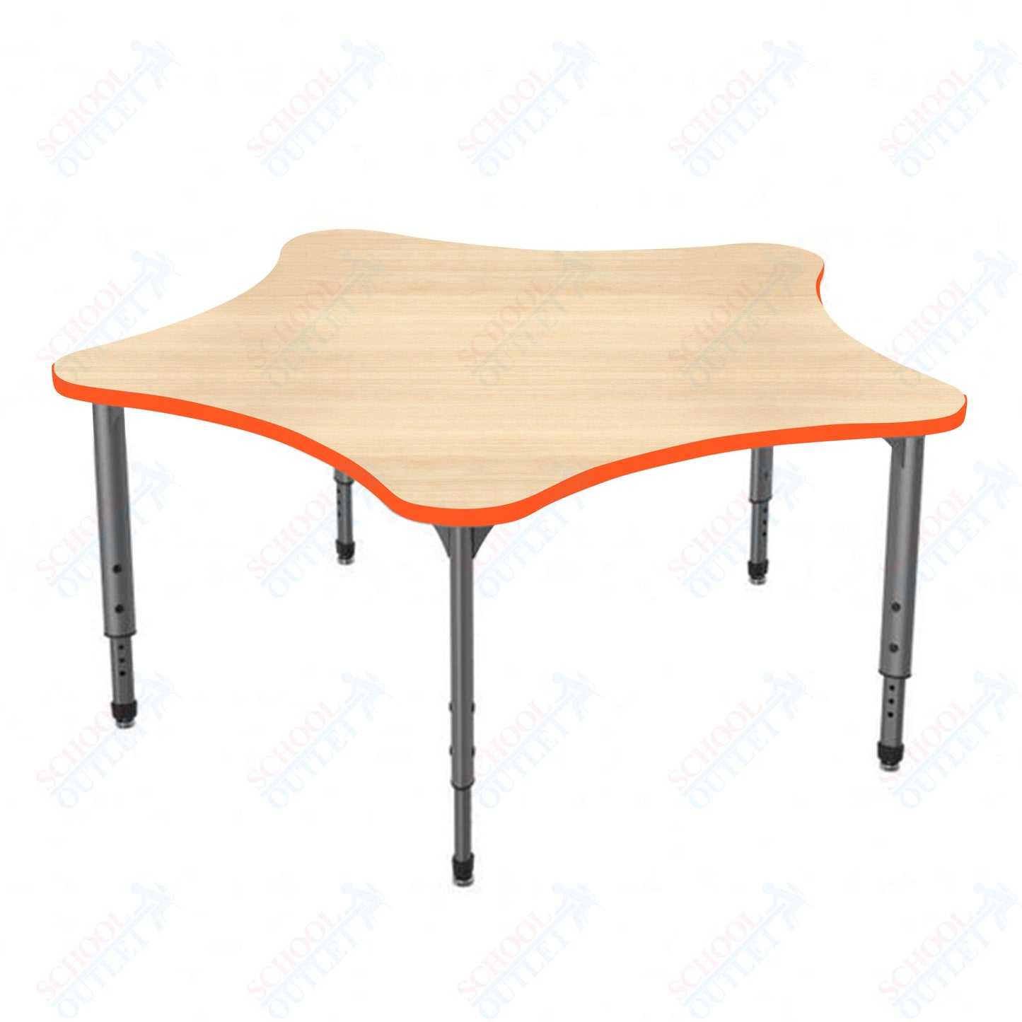 Marco Apex Series 60" 5-Star School Activity Table Adjustable Height 21"-30" (38-2281-MA)