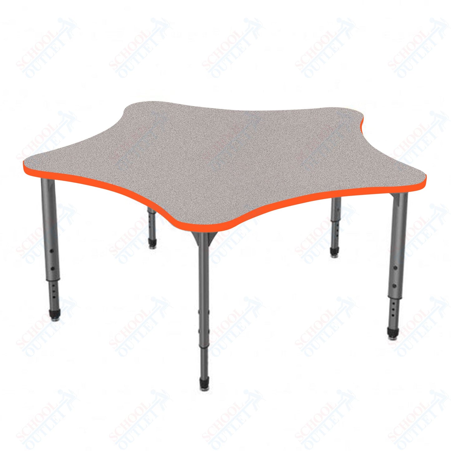 Marco Apex Series 60" 5-Star School Activity Table Adjustable Height 21"-30" (38-2281-MA)