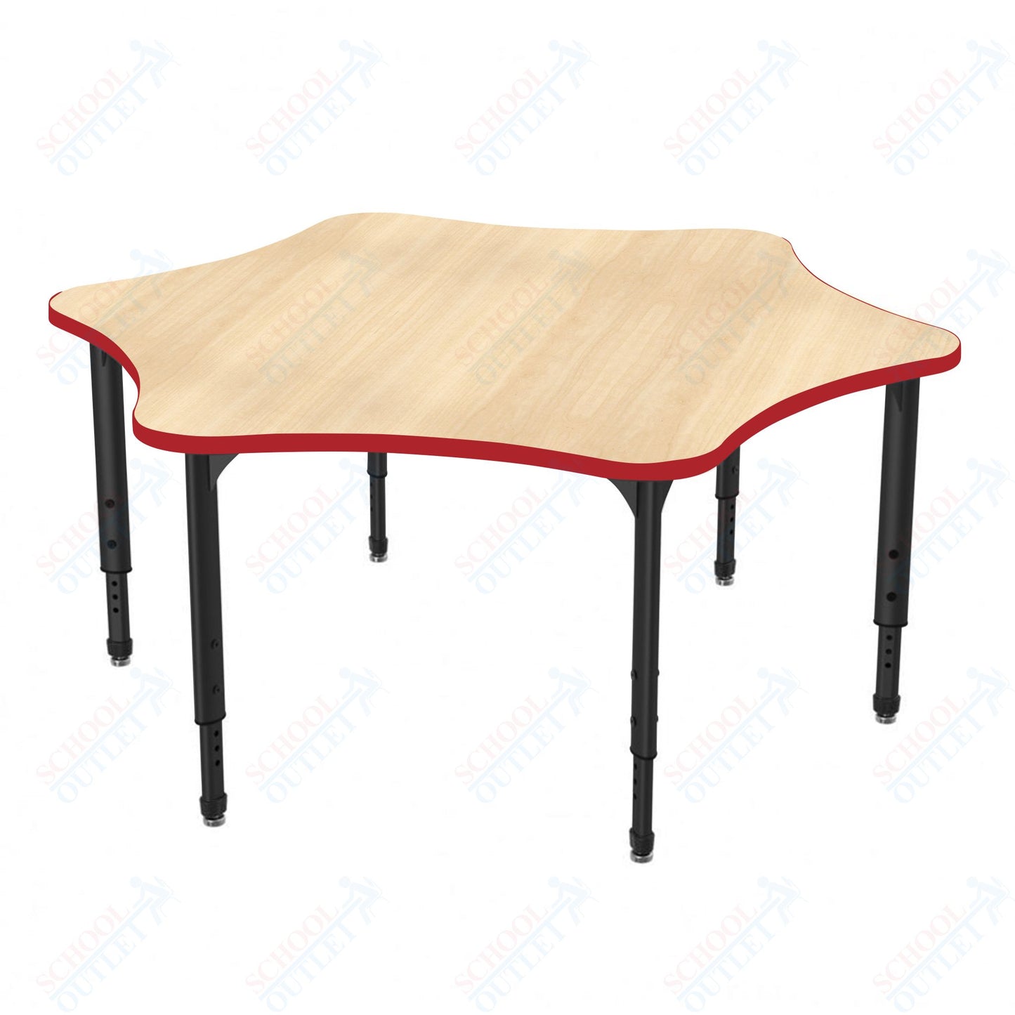 Marco Apex Series 60" 6-Star School Activity Table Adjustable Height 21"-30" (38-2282-MA)