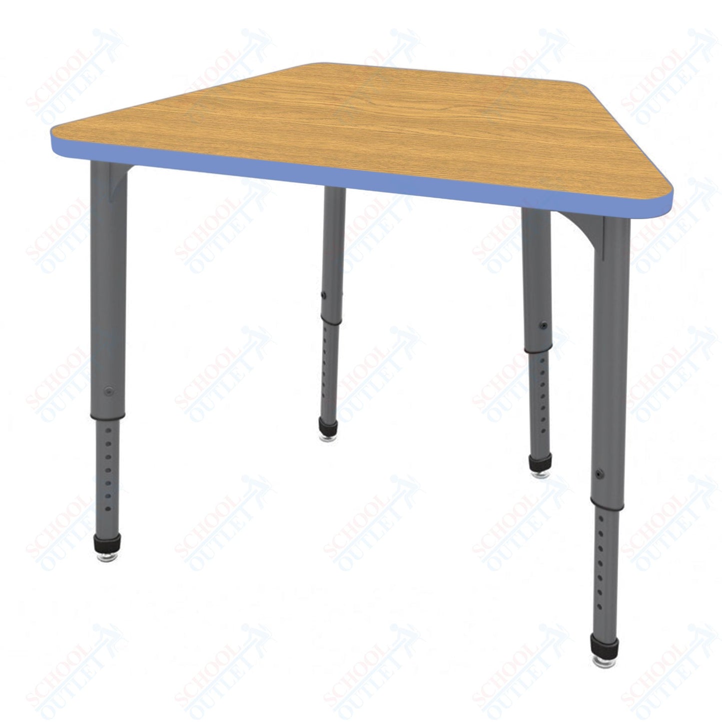 Marco Apex Series Trapezoid Preschool Collaborative Desk 31" x 20" Adjustable Height 17"-24" (38-2283-MB)