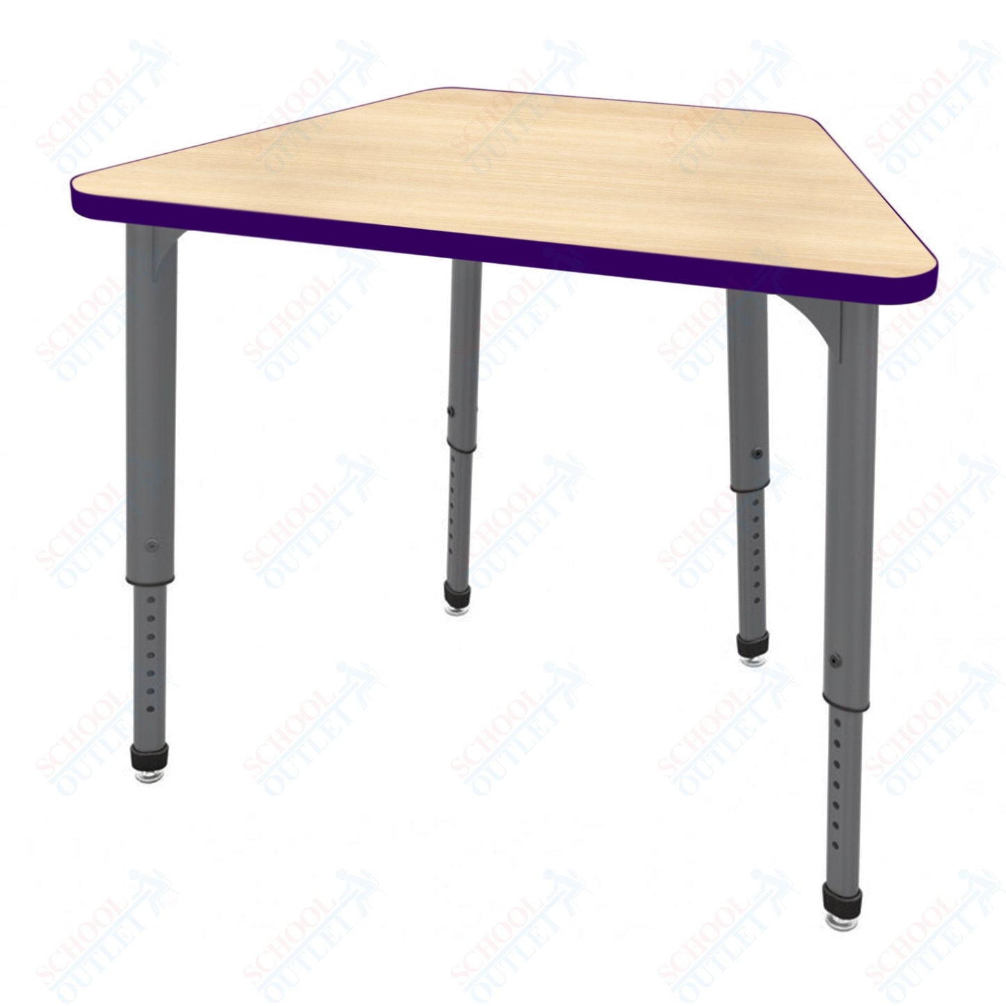 Marco Apex Series Trapezoid Preschool Collaborative Desk 31" x 20" Adjustable Height 17"-24" (38-2283-MB)