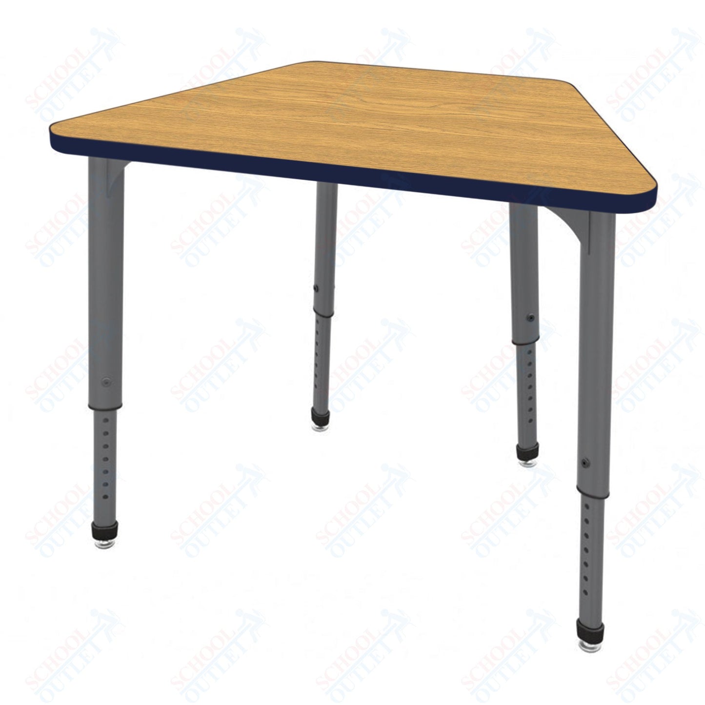 Marco Apex Series Trapezoid Preschool Collaborative Desk 36" x 23" Adjustable Height 17"-24" (38-2284-MB)