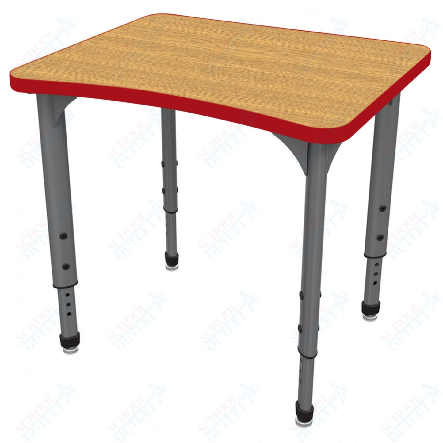 Marco Apex Series Curve Collaborative Student Desk 24" x 28" Adjustable Height 21"-30" (38-2291-MA)