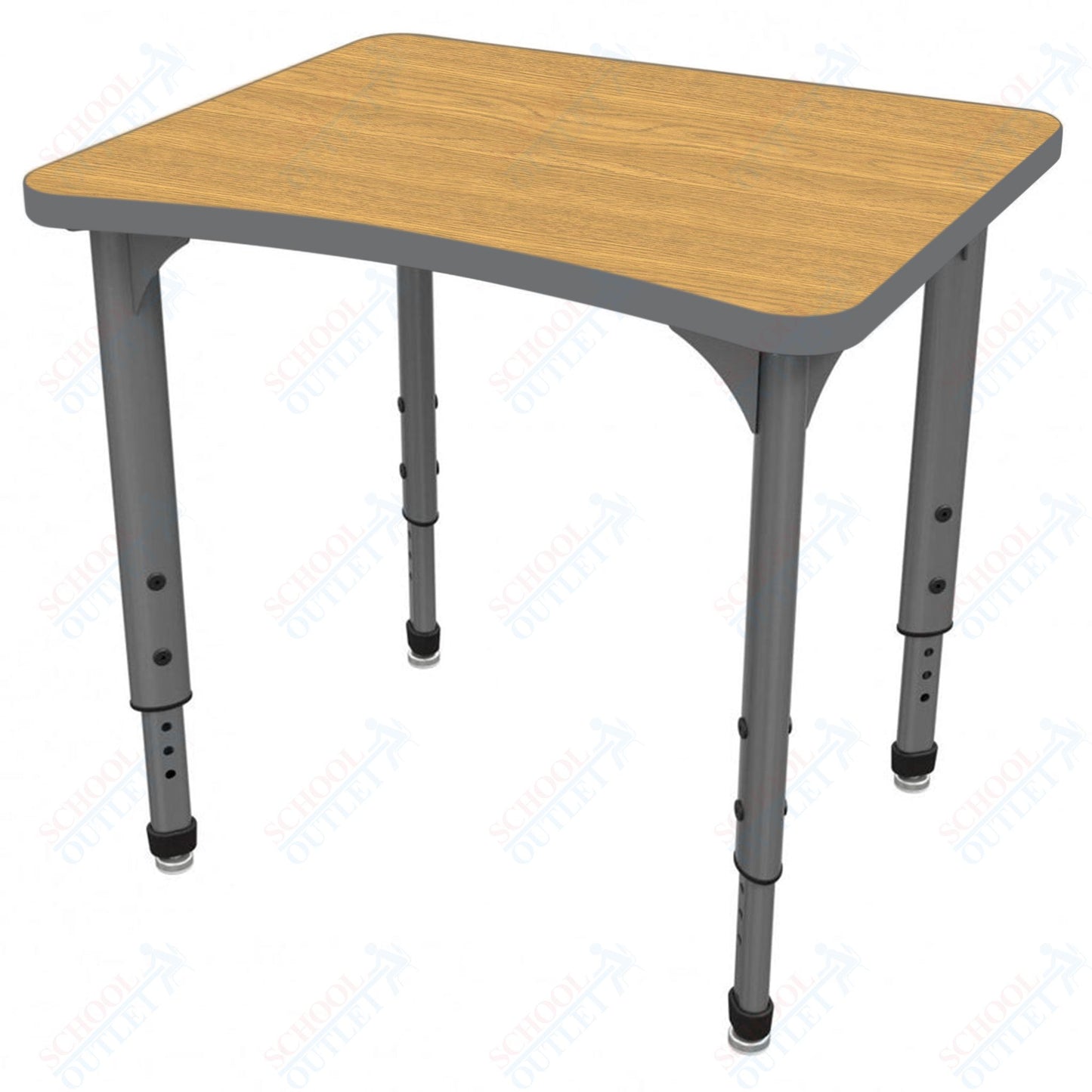 Marco Apex Series Curve Collaborative Student Desk 24" x 28" Adjustable Height 21"-30" (38-2291-MA)