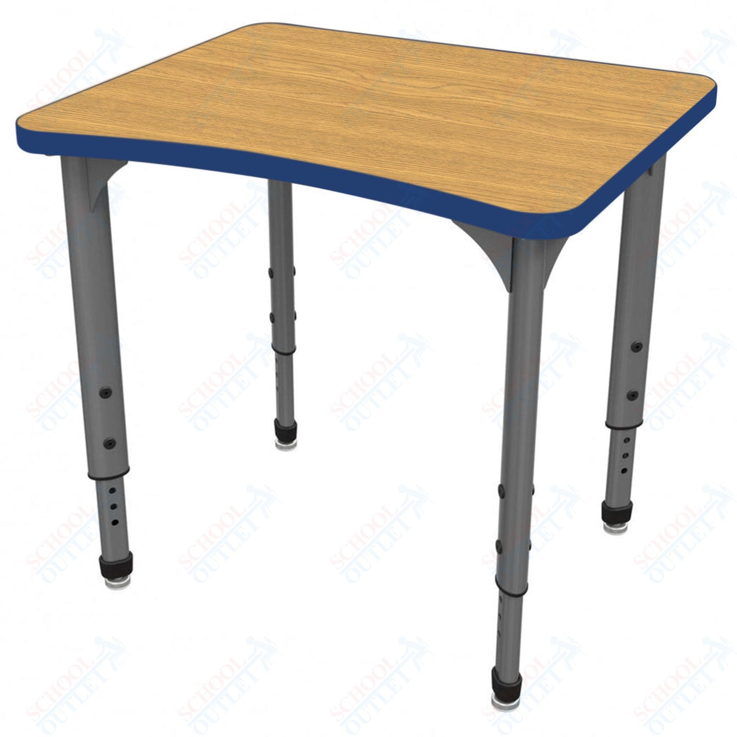 Marco Apex Series Curve Collaborative Student Desk 24" x 28" Adjustable Height 21"-30" (38-2291-MA)