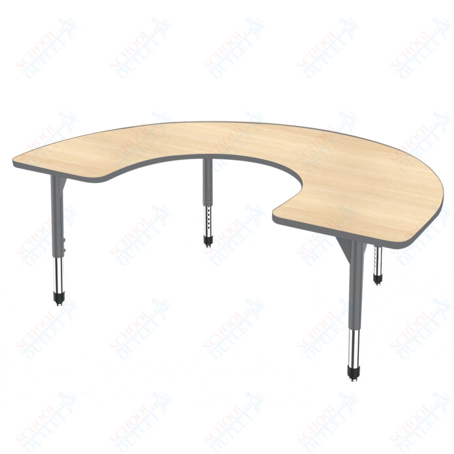 Marco Premier Series Horseshoe Activity Table 48" x 72" Adjustable Height 21"-31" (43-2227-MB)