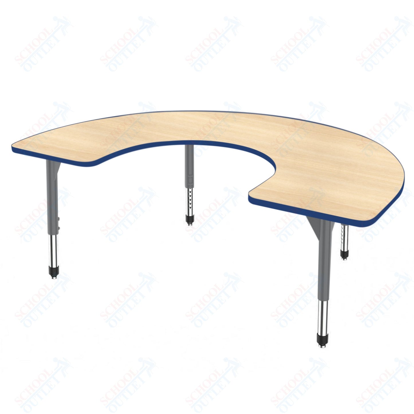 Marco Premier Series Horseshoe Activity Table 48" x 72" Adjustable Height 21"-31" (43-2227-MB)