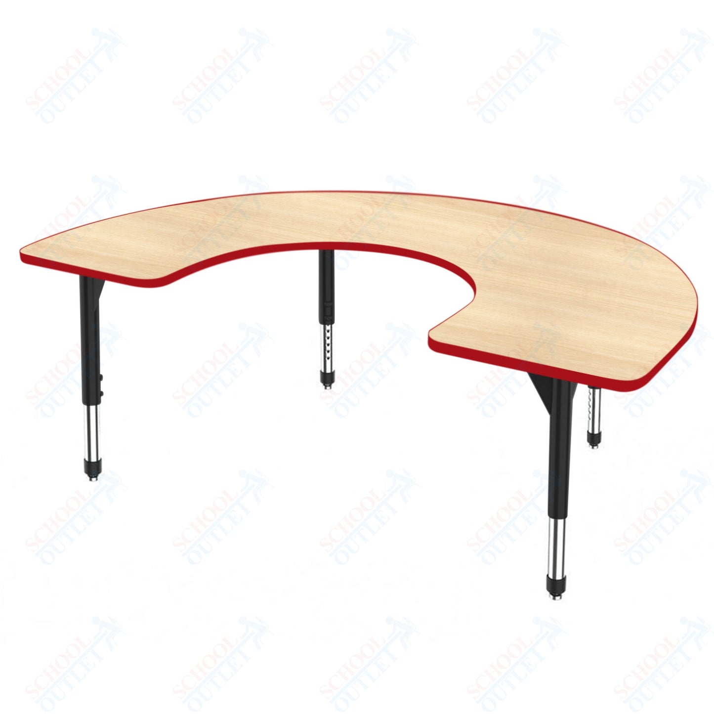 Marco Premier Series Horseshoe Activity Table 48" x 72" Adjustable Height 21"-31" (43-2227-MB)