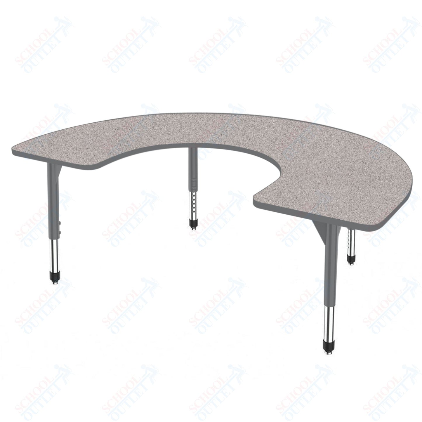 Marco Premier Series Horseshoe Activity Table 48" x 72" Adjustable Height 21"-31" (43-2227-MB)