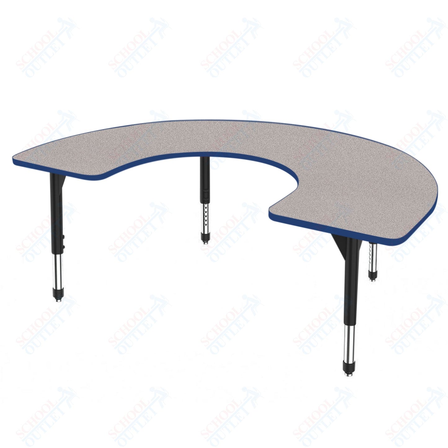 Marco Premier Series Horseshoe Activity Table 48" x 72" Adjustable Height 21"-31" (43-2227-MB)