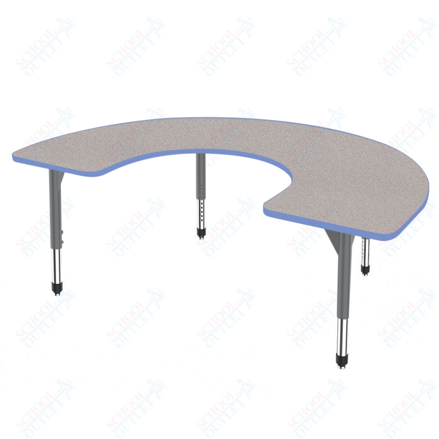 Marco Premier Series Horseshoe Activity Table 48" x 72" Adjustable Height 21"-31" (43-2227-MB)