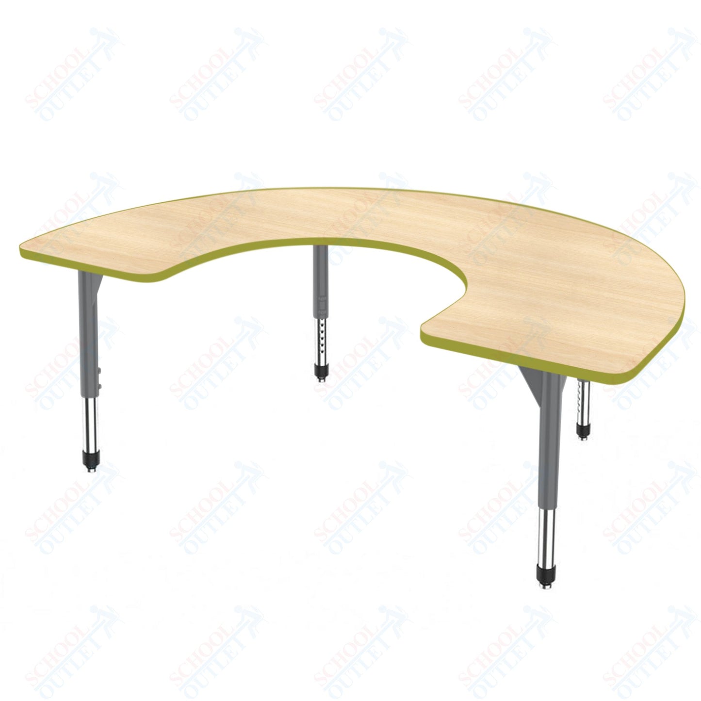 Marco Premier Series Horseshoe Activity Table 48" x 72" Adjustable Height 21"-31" (43-2227-MB)