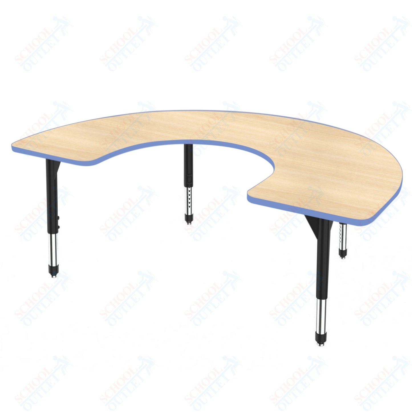 Marco Premier Series Horseshoe Activity Table 48" x 72" Adjustable Height 21"-31" (43-2227-MB)