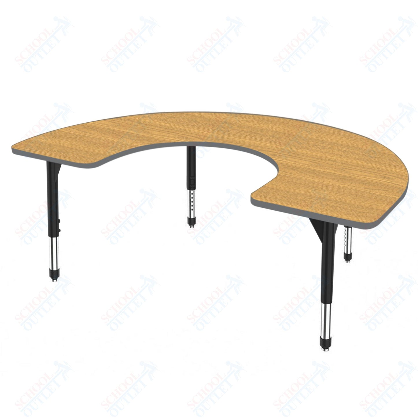 Marco Premier Series Horseshoe Activity Table 48" x 72" Adjustable Height 21"-31" (43-2227-MB)