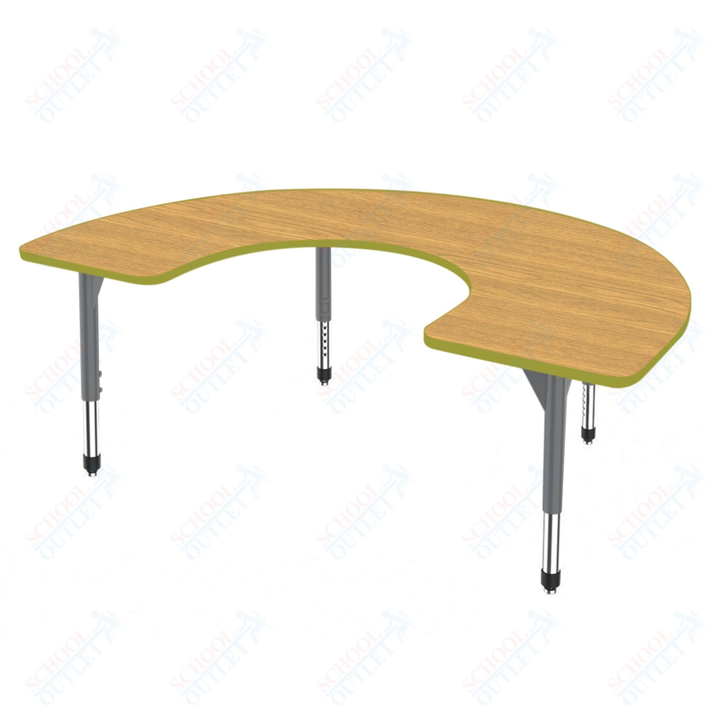 Marco Premier Series Horseshoe Activity Table 48" x 72" Adjustable Height 21"-31" (43-2227-MB)