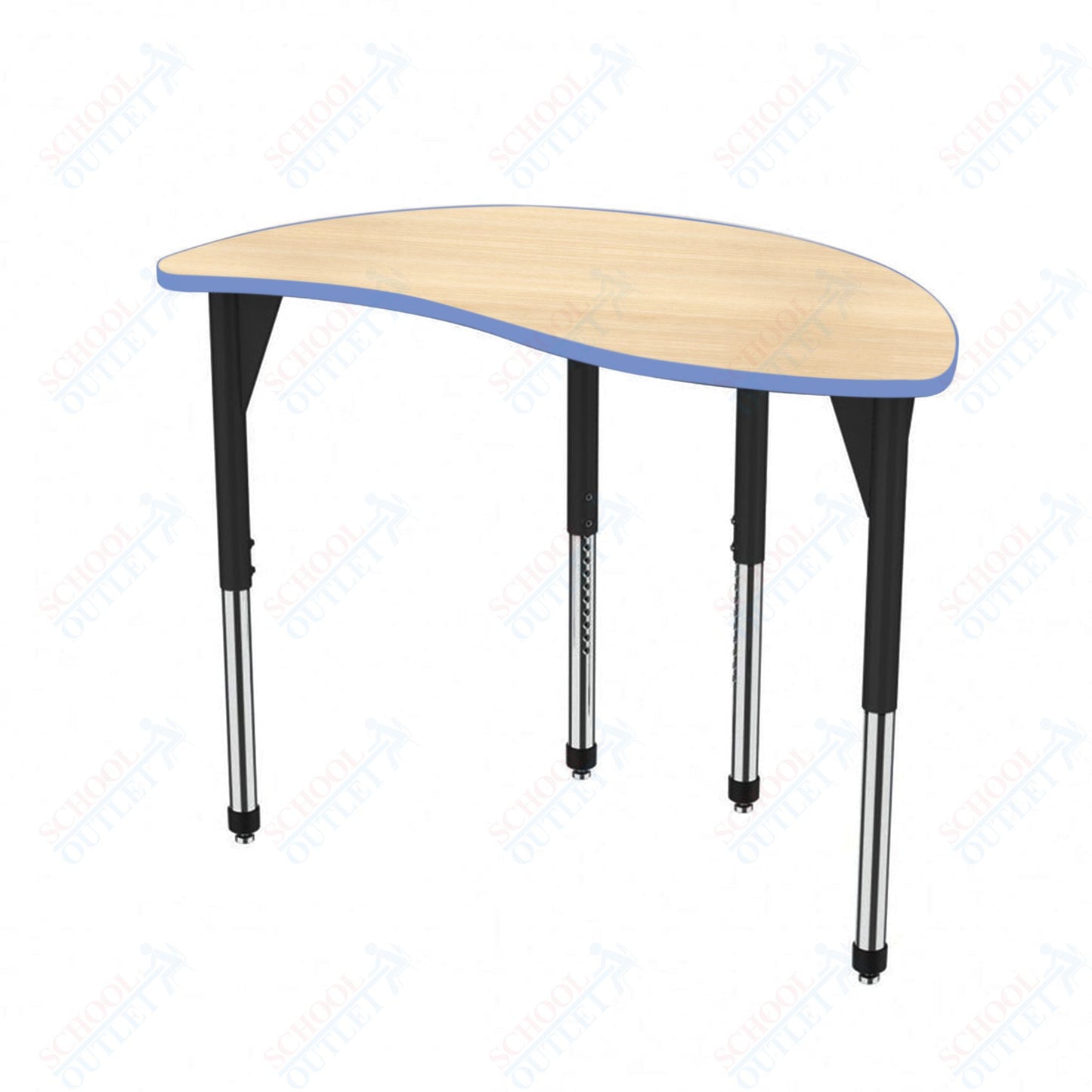 Marco Premier Series Wave Half Round Activity Table 30" x 54" Adjustable Height 21"-31" (43-2252-MB)