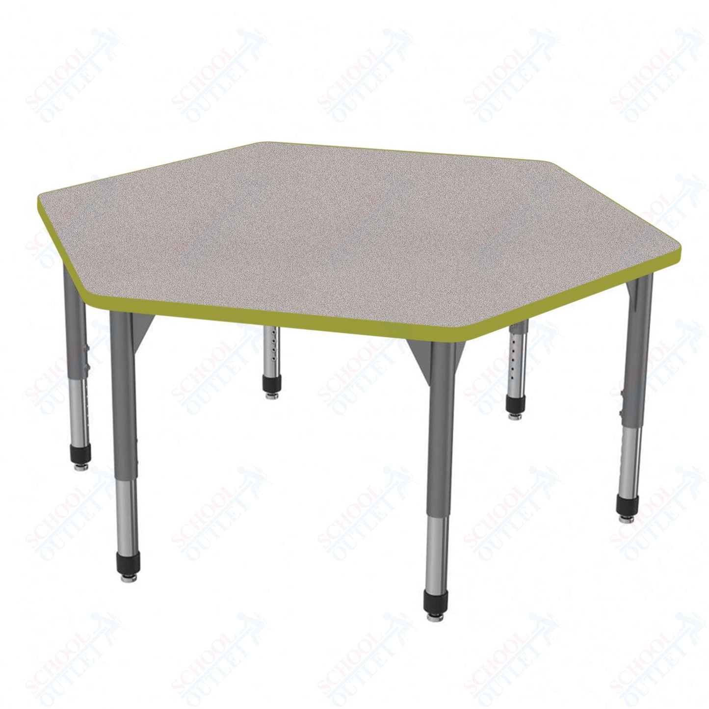 Marco Premier Series Hexagon Activity Table 54.5" x 48" Adjustable Height 21"-31" (43-2254-MB)