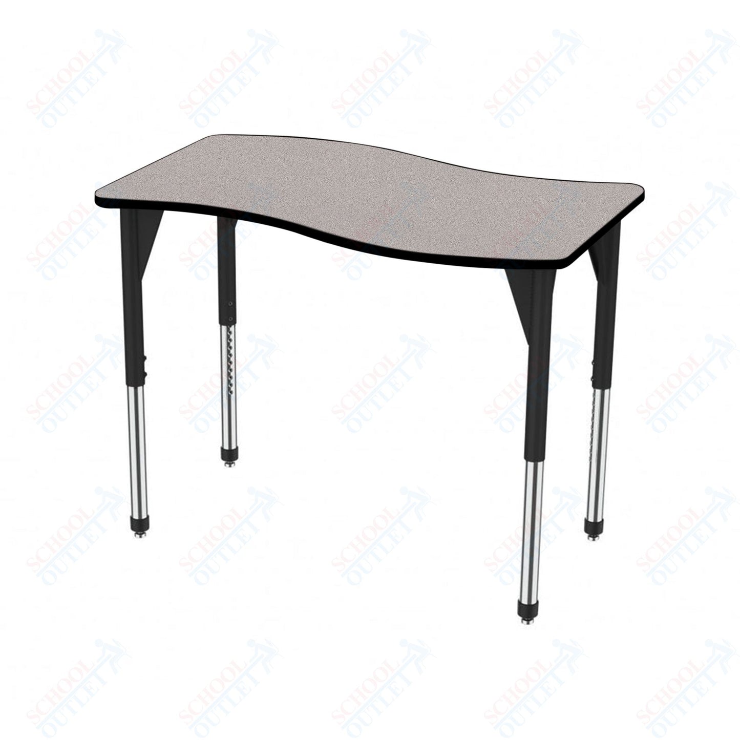 Marco Premier Series Wave Stand-Up Table 24" x 60" Adjustable Height 32"-42" (43-2257-MA)