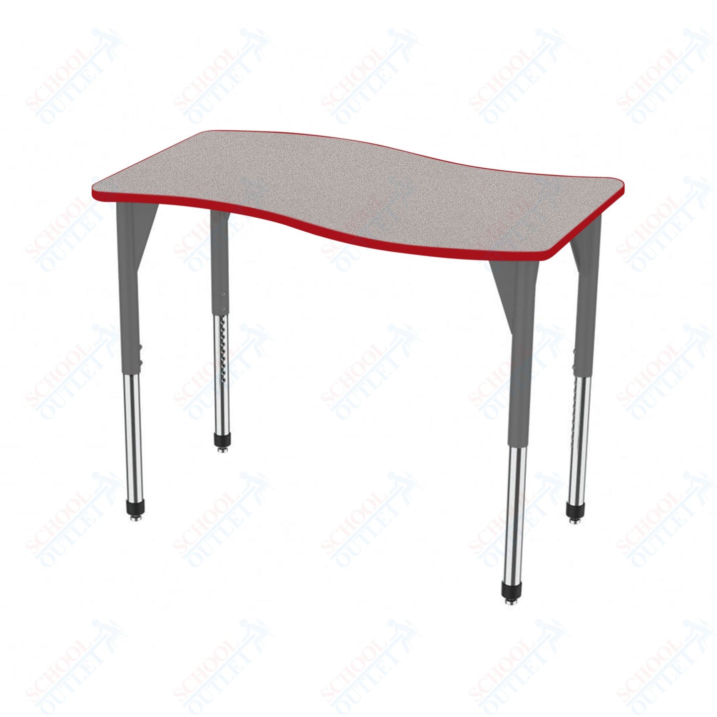 Marco Premier Series Wave Stand-Up Table 24" x 60" Adjustable Height 32"-42" (43-2257-MA)