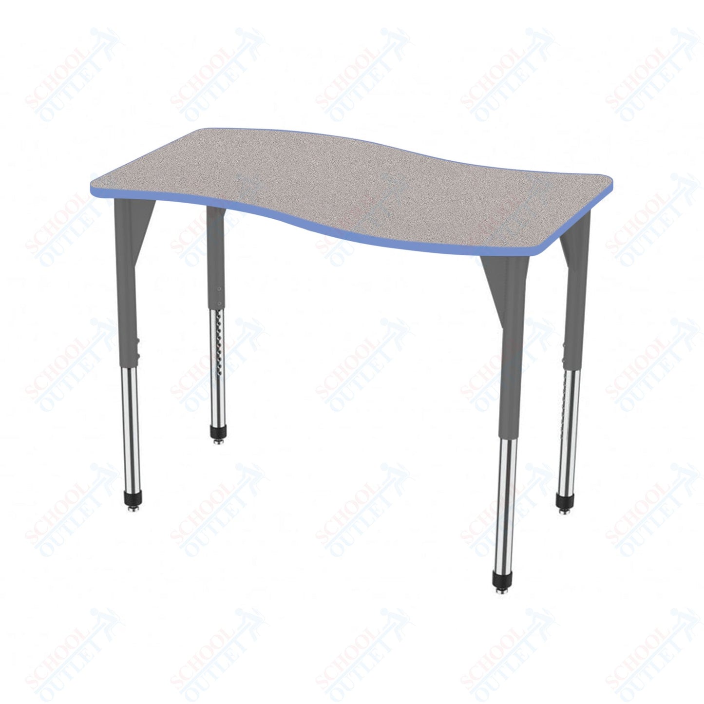 Marco Premier Series Wave Stand-Up Table 24" x 60" Adjustable Height 32"-42" (43-2257-MA)