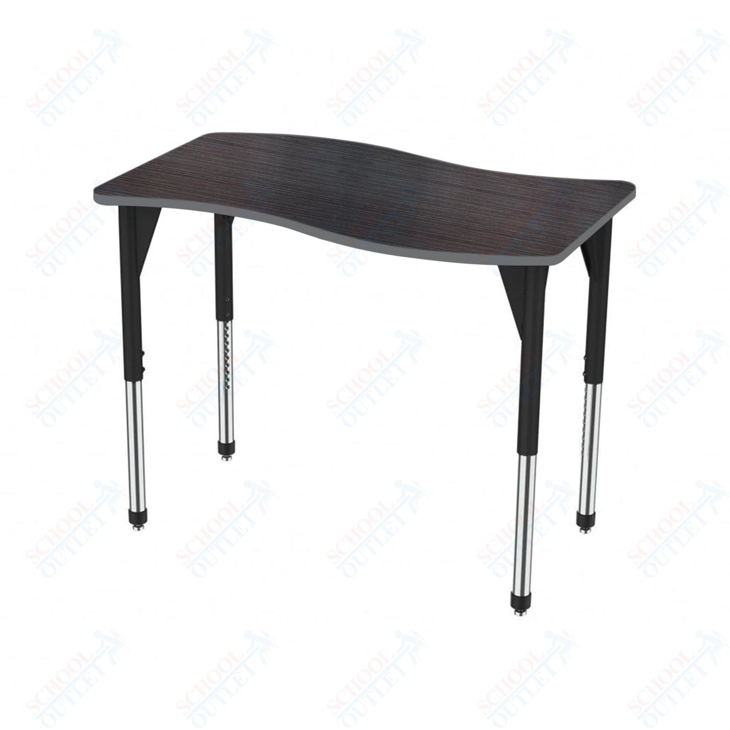 Marco Premier Series Wave Stand-Up Table 24" x 60" Adjustable Height 32"-42" (43-2257-MA)