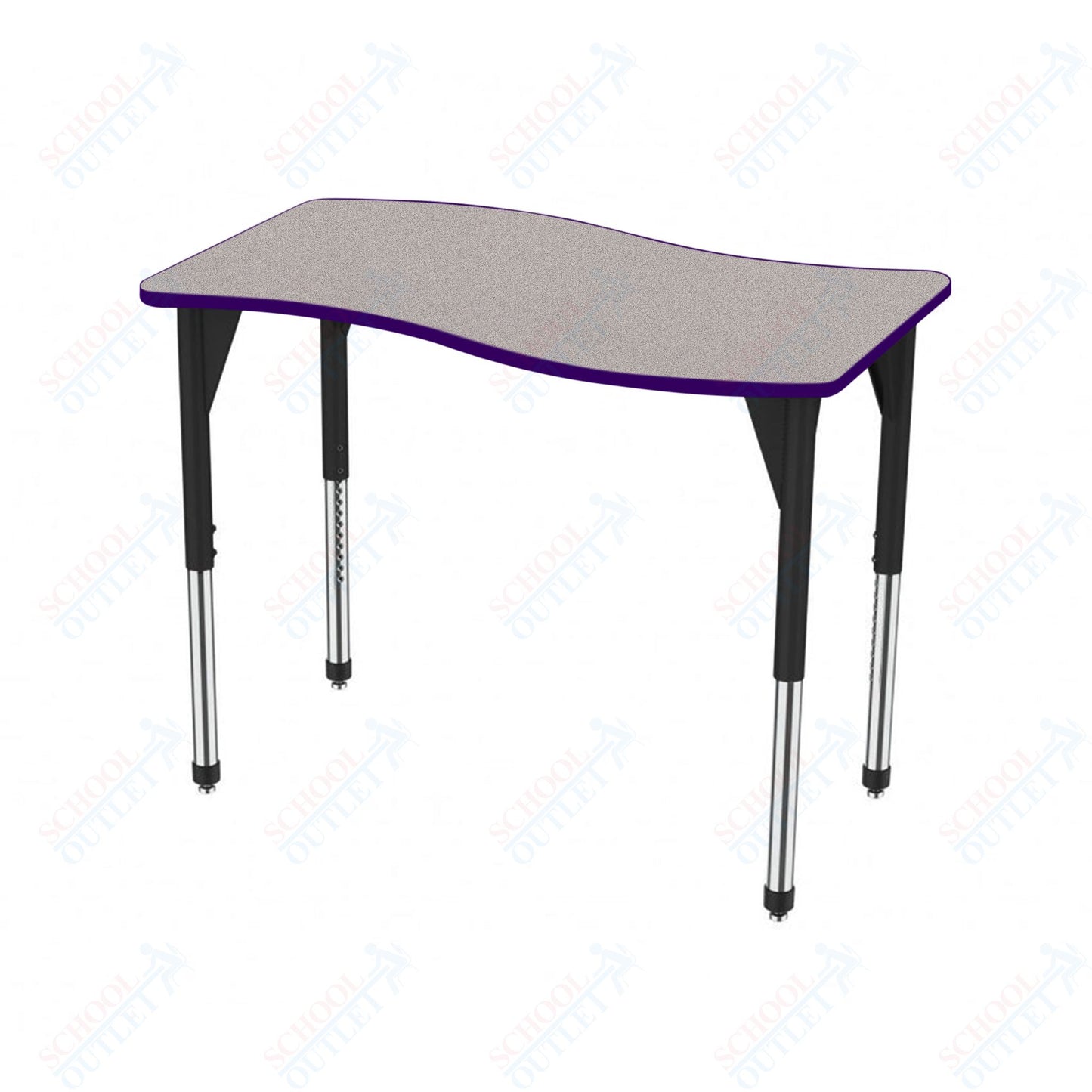 Marco Premier Series Wave Stand-Up Table 24" x 60" Adjustable Height 32"-42" (43-2257-MA)