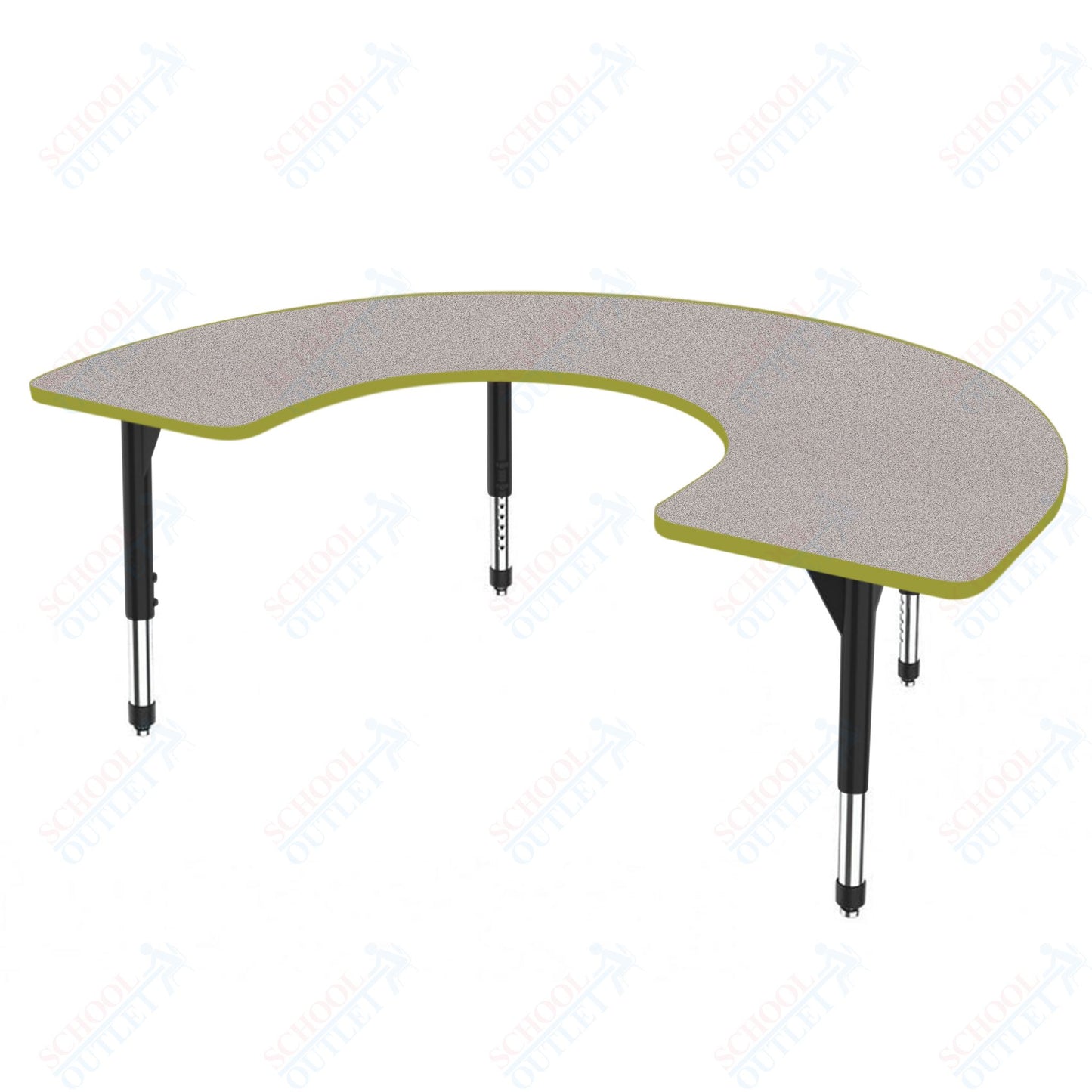 Marco Premier Series Horseshoe Activity Table 60" x 66" Adjustable Height 21"-31" (43-2270-MB)