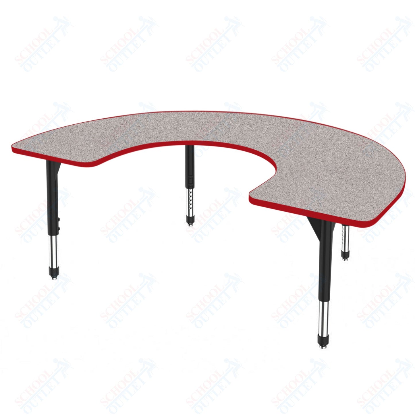 Marco Premier Series Horseshoe Activity Table 60" x 66" Adjustable Height 21"-31" (43-2270-MB)