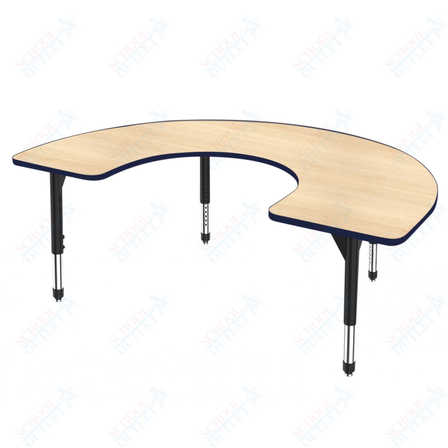 Marco Premier Series Horseshoe Activity Table 60" x 66" Adjustable Height 21"-31" (43-2270-MB)