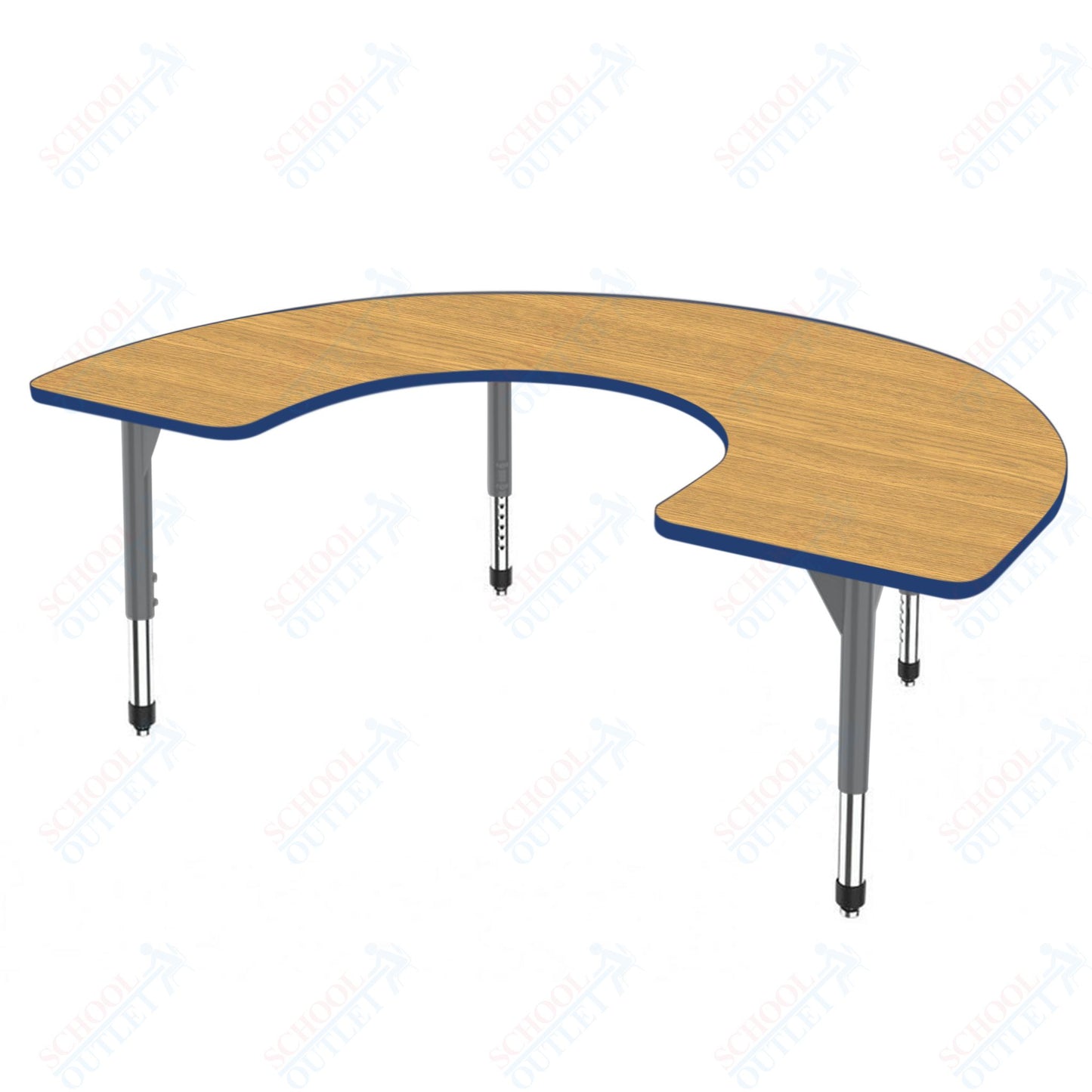 Marco Premier Series Horseshoe Activity Table 60" x 66" Adjustable Height 21"-31" (43-2270-MB)