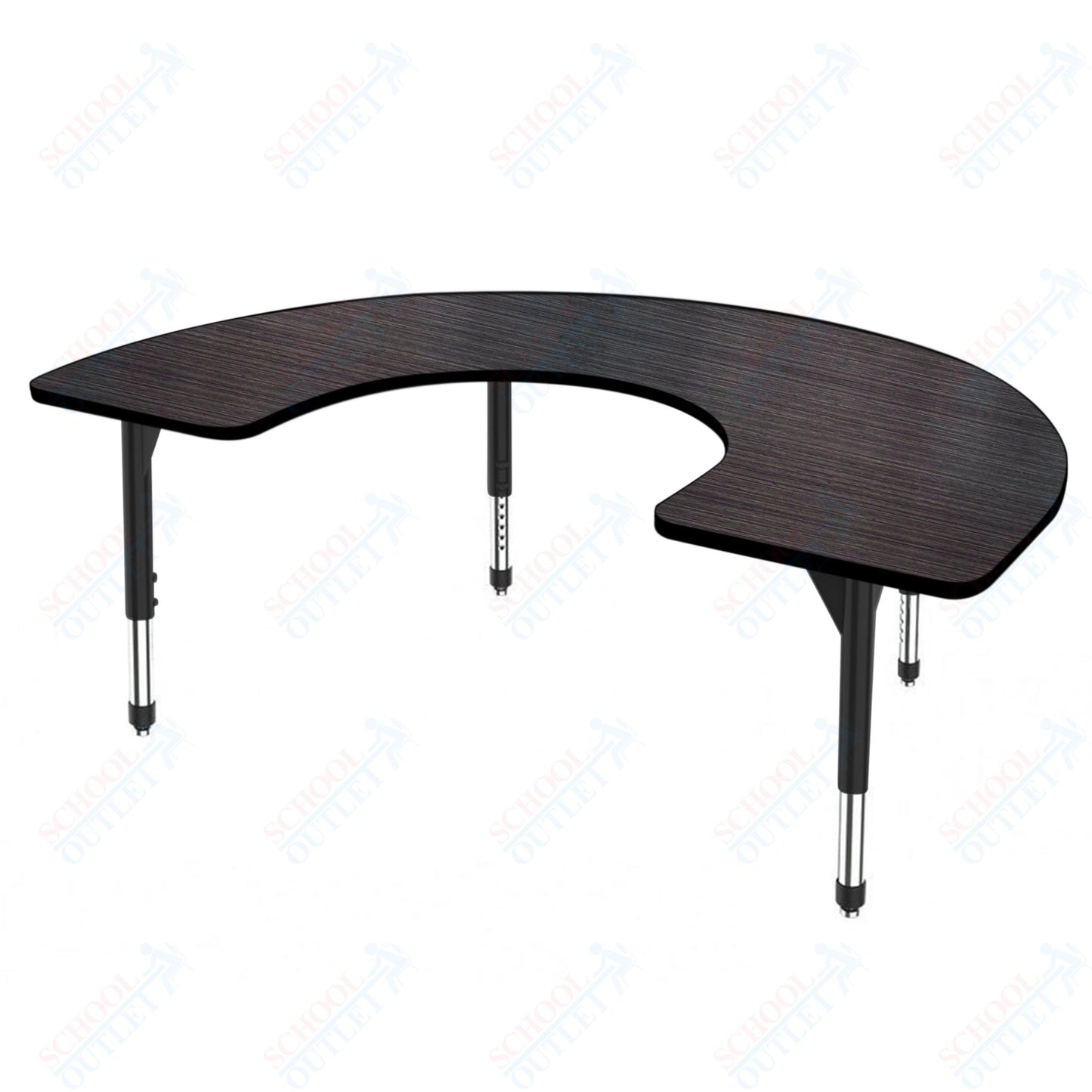 Marco Premier Series Horseshoe Activity Table 60" x 66" Adjustable Height 21"-31" (43-2270-MB)