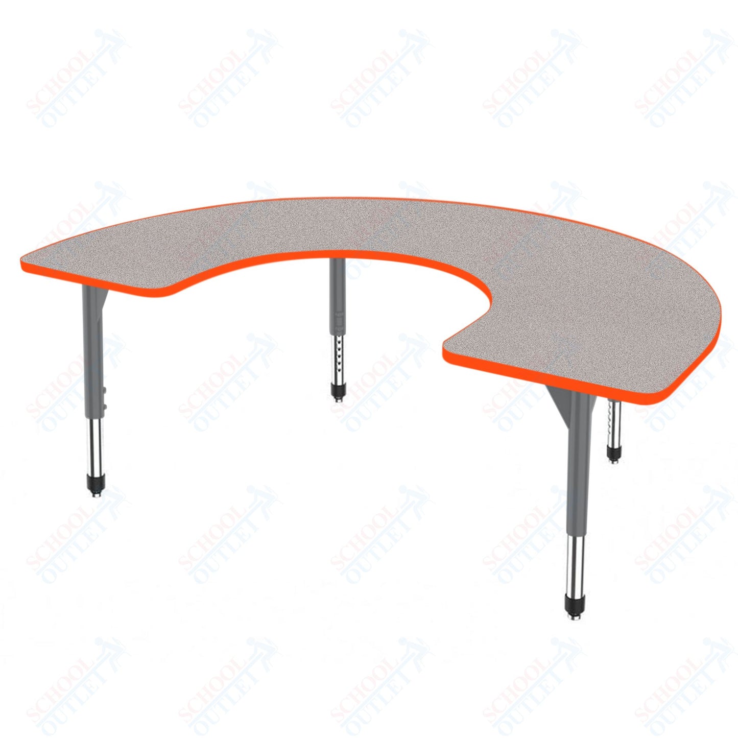 Marco Premier Series Horseshoe Activity Table 60" x 66" Adjustable Height 21"-31" (43-2270-MB)