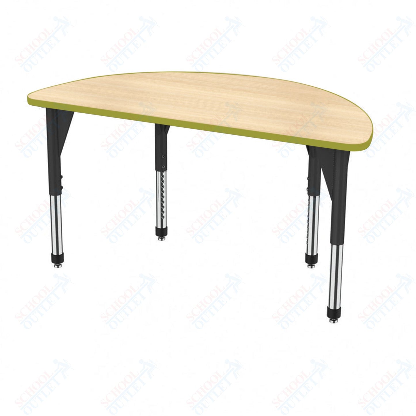 Marco Premier Series 60" Half Round Activity Table Adjustable Height 21"-31" (43-2278-MB)