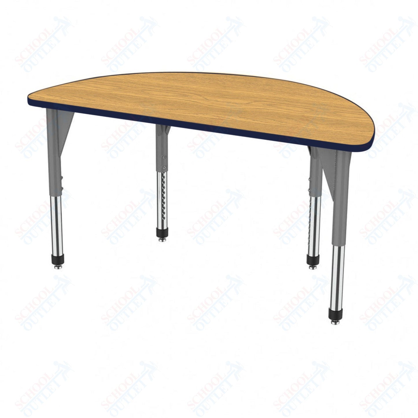 Marco Premier Series 60" Half Round Activity Table Adjustable Height 21"-31" (43-2278-MB)